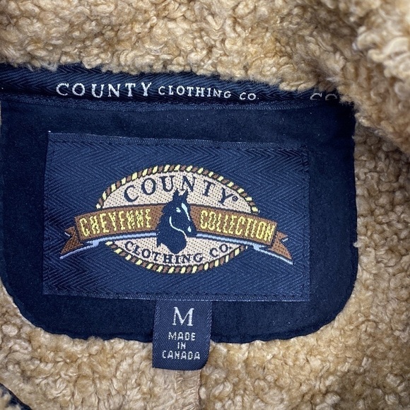 Vintage Country Clothing Co Cheyanne Collection Sherpa Lined Vest Medium Brown - Picture 3 of 8